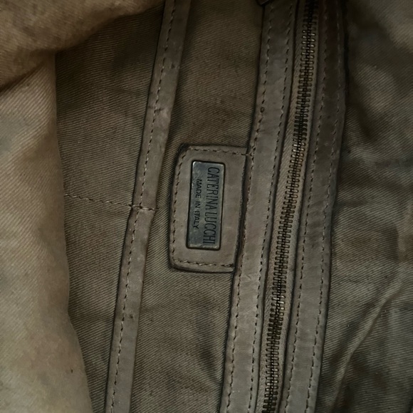 Brown Laser Cut Calf Hair Floral Patterned Tote Bag with Leather Handles - Picture 5 of 6